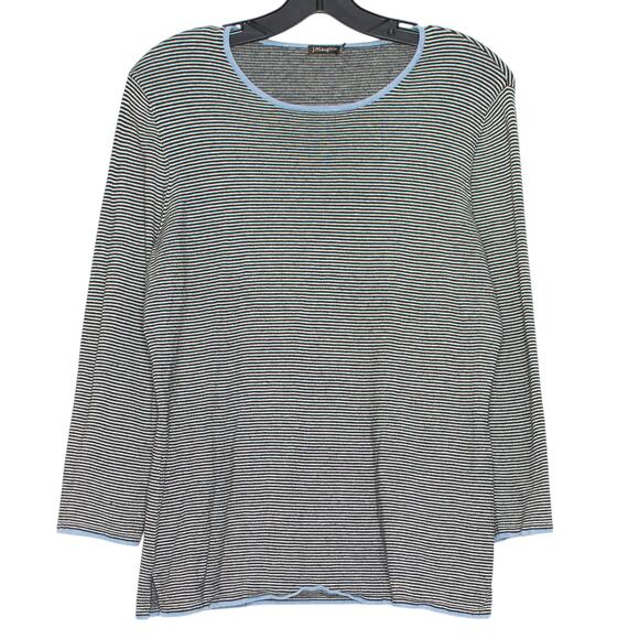 J McLaughlin Sweater Coastal Grandma Cottage Preppy Minimalist Stripe Medium - Picture 1 of 6